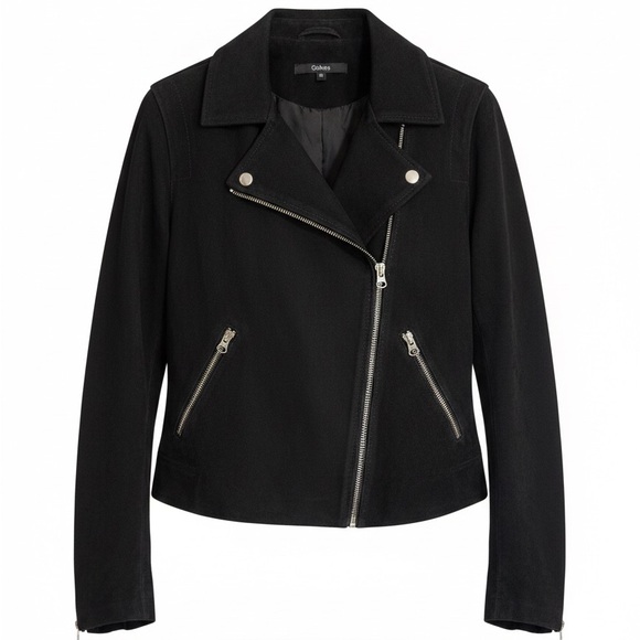 Quince Jackets & Blazers - Quince Suede Zip Moto Jacket